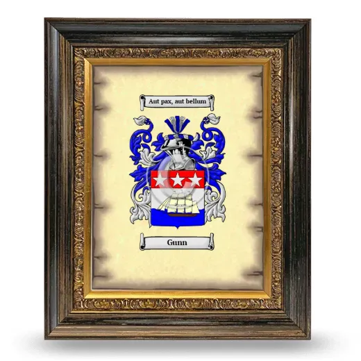 Gunn Coat of Arms Framed - Heirloom