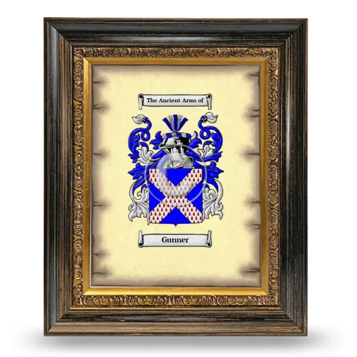 Gunner Coat of Arms Framed - Heirloom