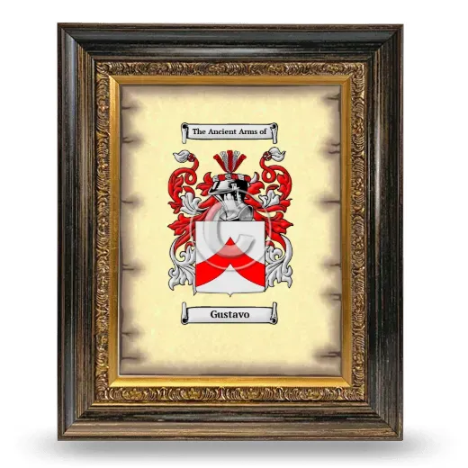 Gustavo Coat of Arms Framed - Heirloom