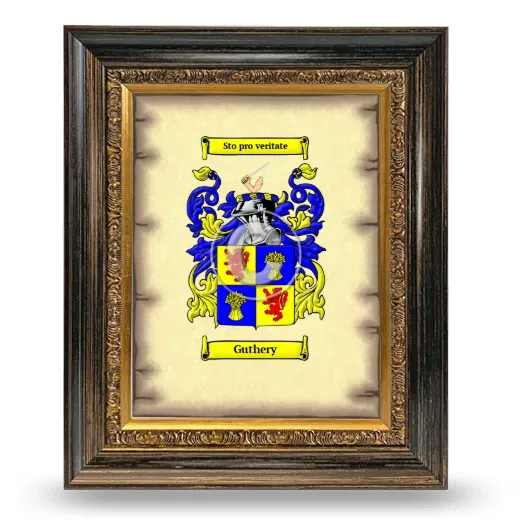 Guthery Coat of Arms Framed - Heirloom
