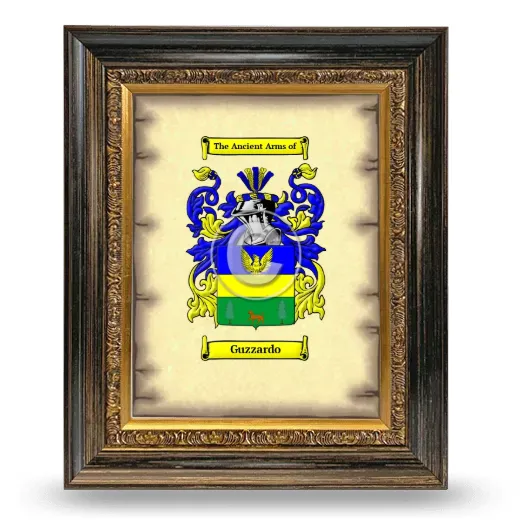 Guzzardo Coat of Arms Framed - Heirloom