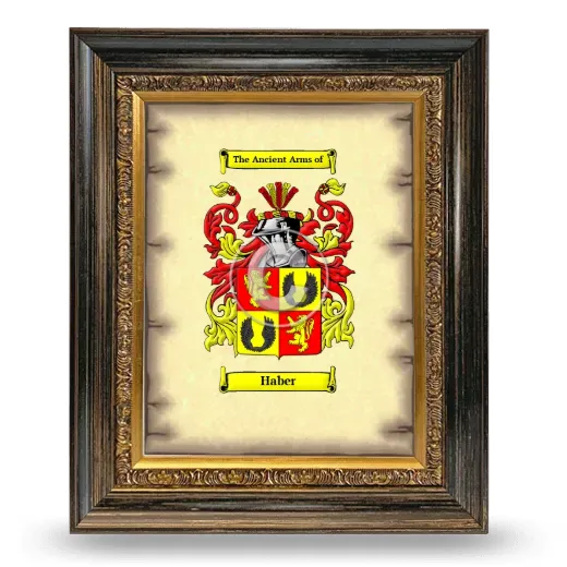 Haber Coat of Arms Framed - Heirloom