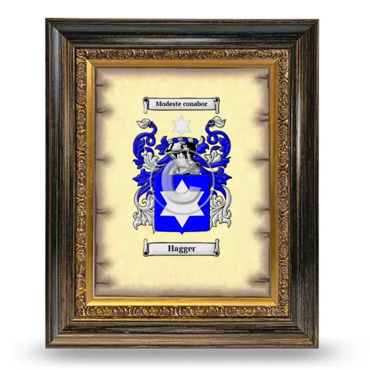 Hagger Coat of Arms Framed - Heirloom