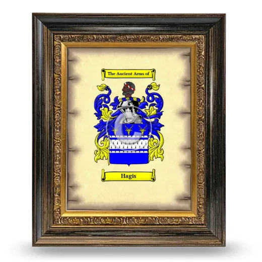 Hagis Coat of Arms Framed - Heirloom