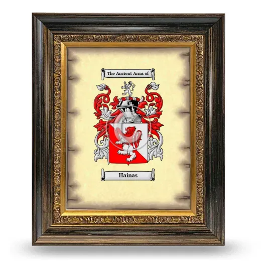 Hainas Coat of Arms Framed - Heirloom