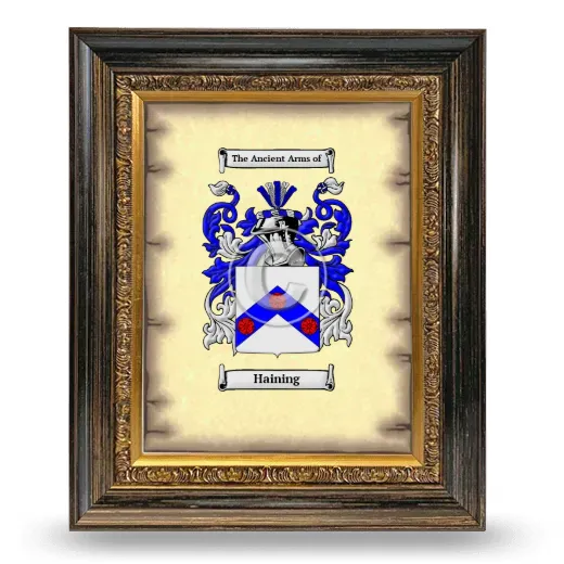 Haining Coat of Arms Framed - Heirloom