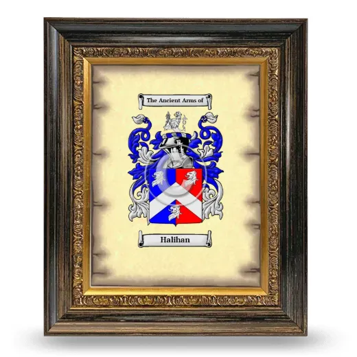 Halihan Coat of Arms Framed - Heirloom