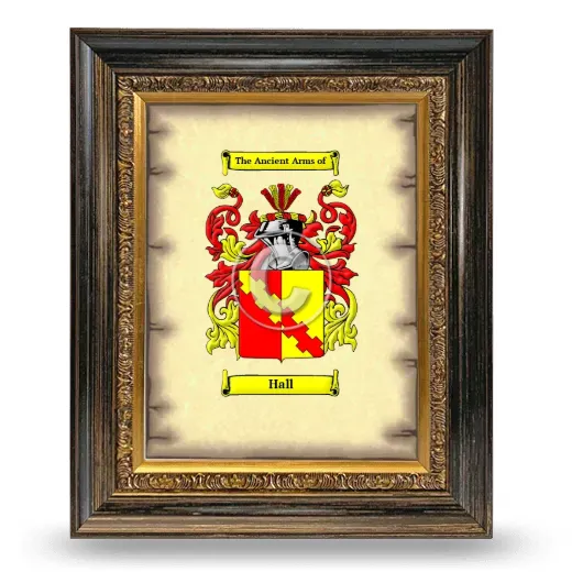 Hall Coat of Arms Framed - Heirloom