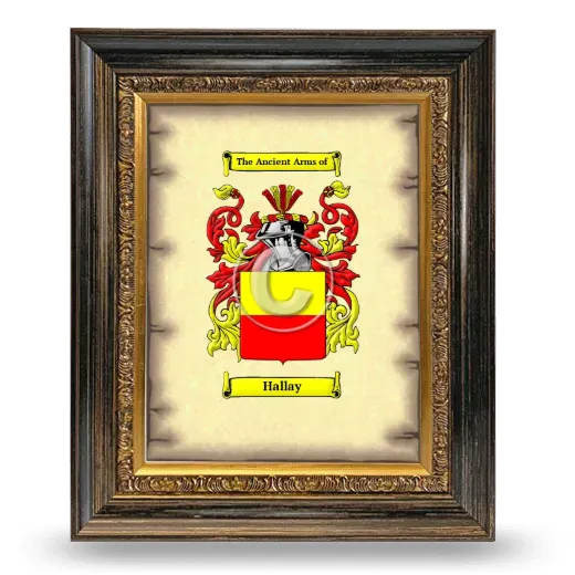 Hallay Coat of Arms Framed - Heirloom