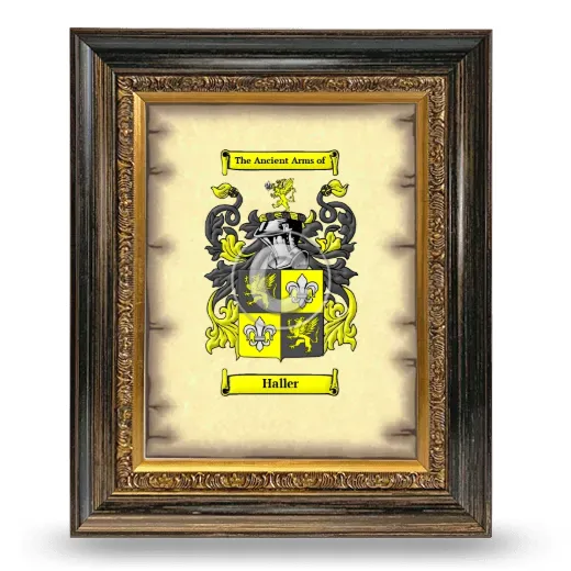 Haller Coat of Arms Framed - Heirloom