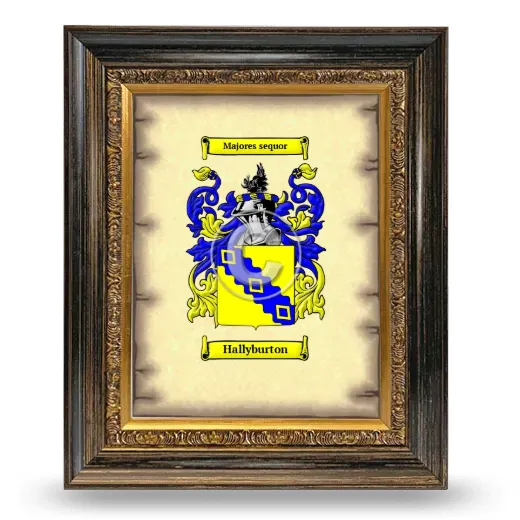 Hallyburton Coat of Arms Framed - Heirloom