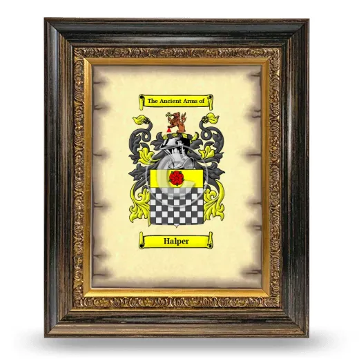 Halper Coat of Arms Framed - Heirloom