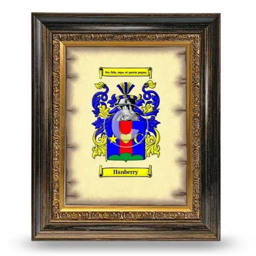 Hanberry Coat of Arms Framed - Heirloom