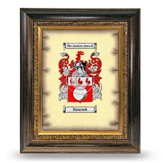 Hancock Coat of Arms Framed - Heirloom