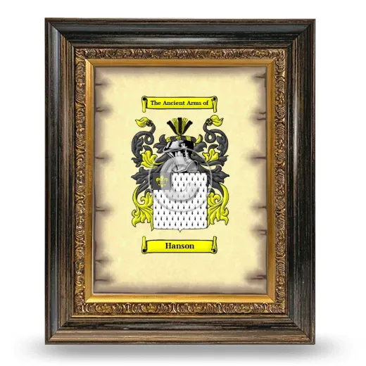 Hanson Coat of Arms Framed - Heirloom