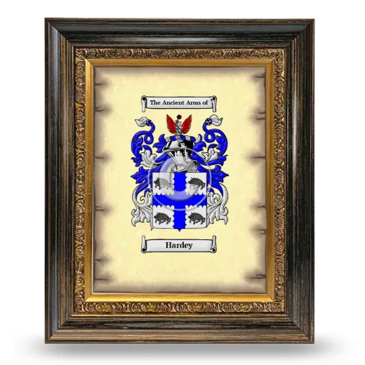 Hardey Coat of Arms Framed - Heirloom