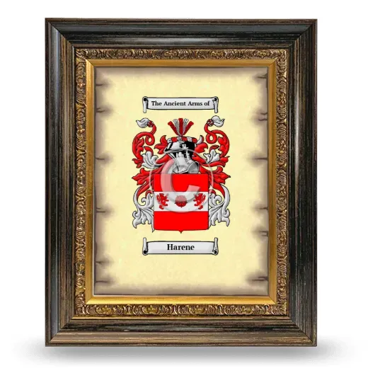 Harene Coat of Arms Framed - Heirloom