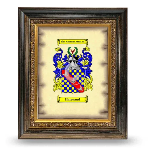 Hareword Coat of Arms Framed - Heirloom