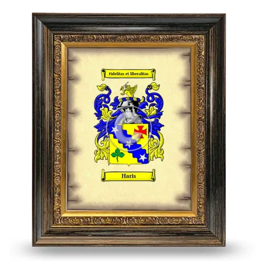 Haris Coat of Arms Framed - Heirloom