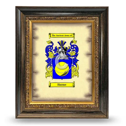 Harme Coat of Arms Framed - Heirloom