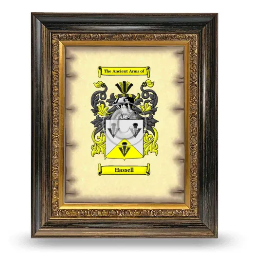 Hassell Coat of Arms Framed - Heirloom