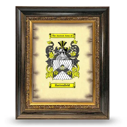 Hattenfield Coat of Arms Framed - Heirloom