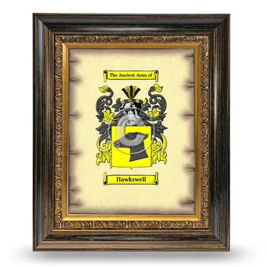 Hawkswell Coat of Arms Framed - Heirloom
