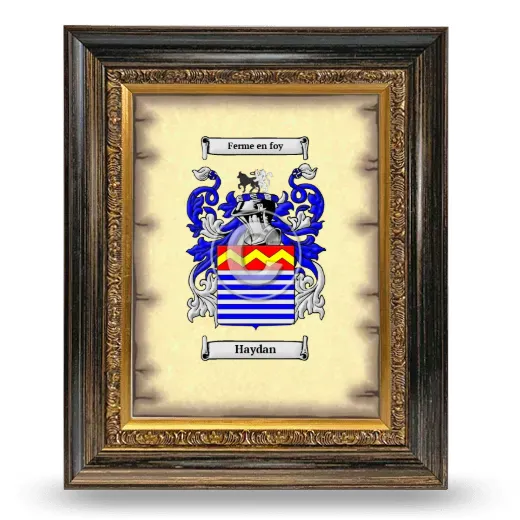 Haydan Coat of Arms Framed - Heirloom