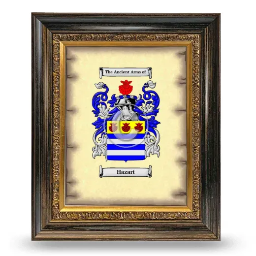 Hazart Coat of Arms Framed - Heirloom