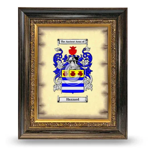 Hazzard Coat of Arms Framed - Heirloom