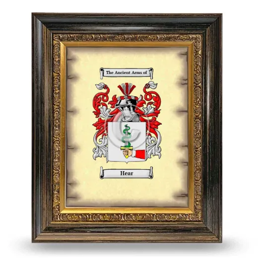 Hear Coat of Arms Framed - Heirloom