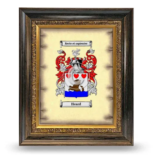 Heard Coat of Arms Framed - Heirloom