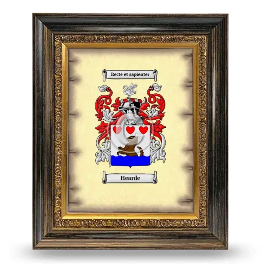 Hearde Coat of Arms Framed - Heirloom