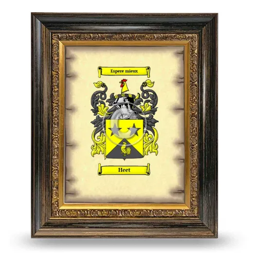 Heet Coat of Arms Framed - Heirloom
