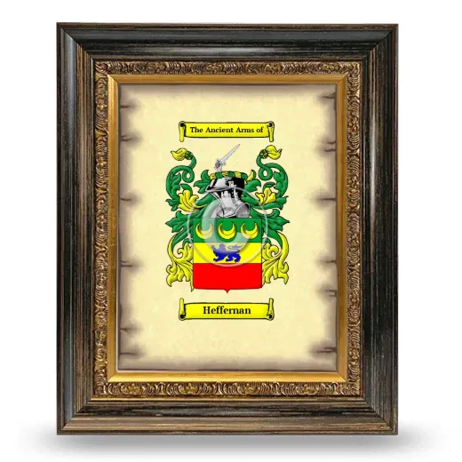Heffernan Coat of Arms Framed - Heirloom