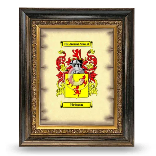 Heiman Coat of Arms Framed - Heirloom