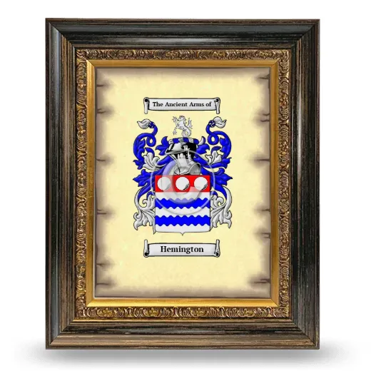 Hemington Coat of Arms Framed - Heirloom