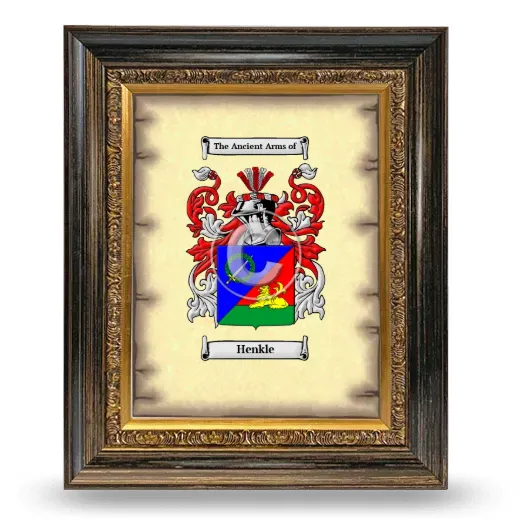 Henkle Coat of Arms Framed - Heirloom