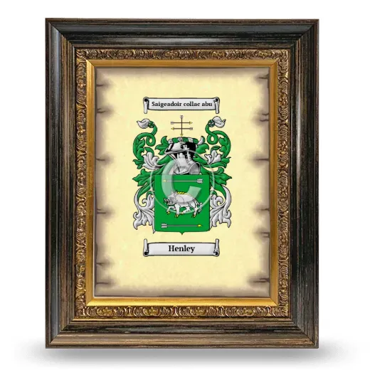Henley Coat of Arms Framed - Heirloom