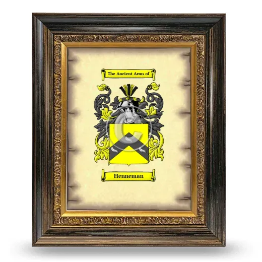 Henneman Coat of Arms Framed - Heirloom