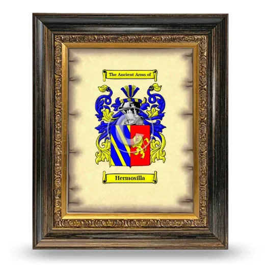 Hermosilla Coat of Arms Framed - Heirloom