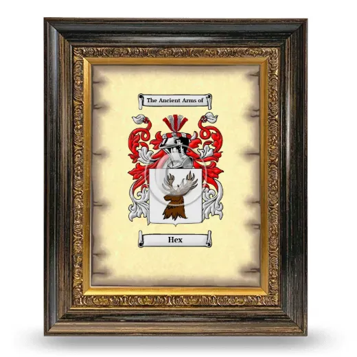 Hex Coat of Arms Framed - Heirloom