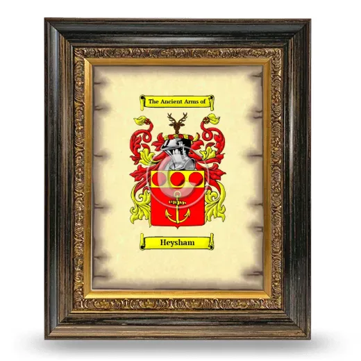 Heysham Coat of Arms Framed - Heirloom