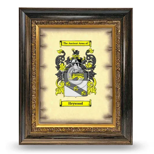 Heywood Coat of Arms Framed - Heirloom
