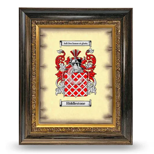 Hiddlestone Coat of Arms Framed - Heirloom