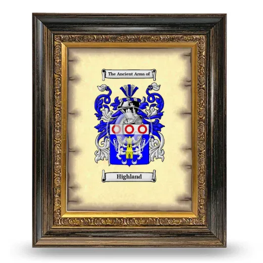 Highland Coat of Arms Framed - Heirloom