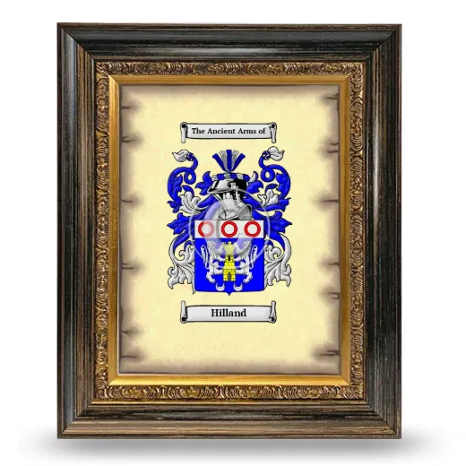 Hilland Coat of Arms Framed - Heirloom