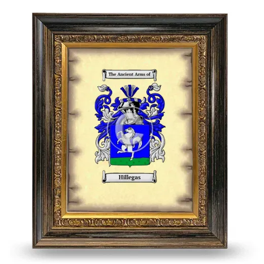 Hillegas Coat of Arms Framed - Heirloom