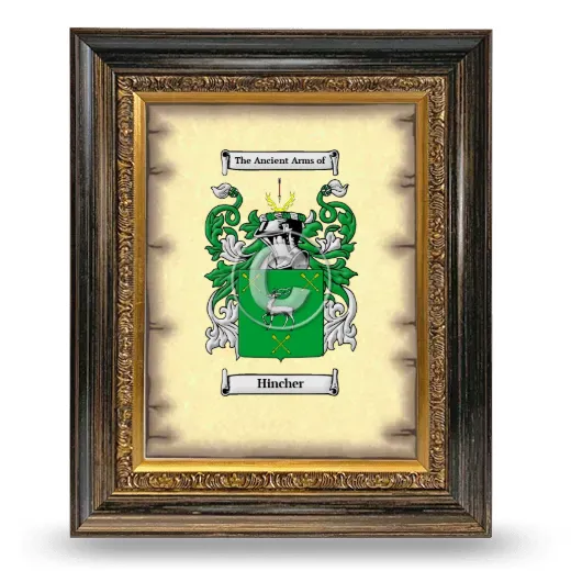 Hincher Coat of Arms Framed - Heirloom