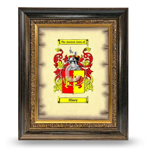 Hiney Coat of Arms Framed - Heirloom